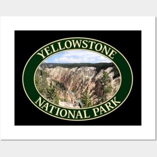 Grand Canyon of the Yellowstone at Yellowstone National Park in Wyoming Posters and Art